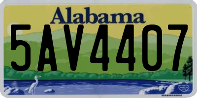 AL license plate 5AV4407
