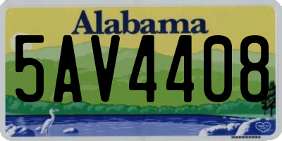 AL license plate 5AV4408