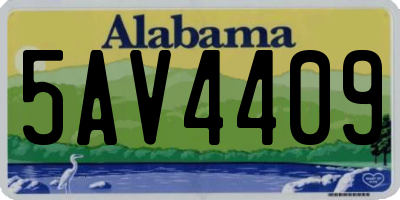 AL license plate 5AV4409