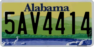 AL license plate 5AV4414