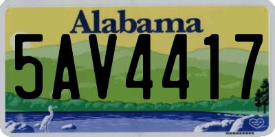 AL license plate 5AV4417