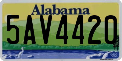 AL license plate 5AV4420