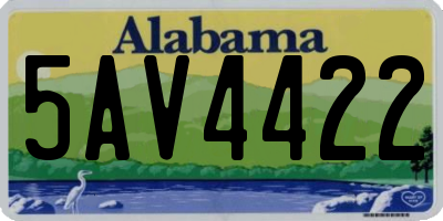 AL license plate 5AV4422