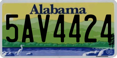 AL license plate 5AV4424