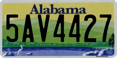 AL license plate 5AV4427