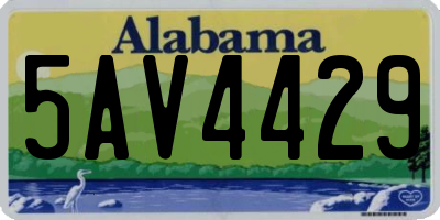 AL license plate 5AV4429