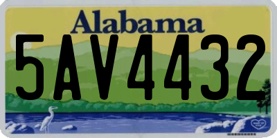 AL license plate 5AV4432