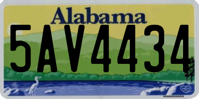 AL license plate 5AV4434