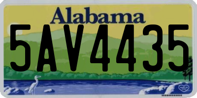 AL license plate 5AV4435