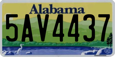 AL license plate 5AV4437