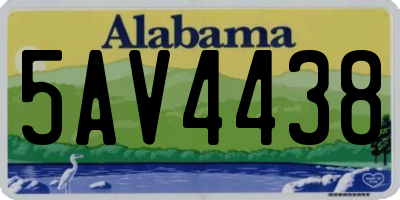AL license plate 5AV4438