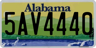 AL license plate 5AV4440
