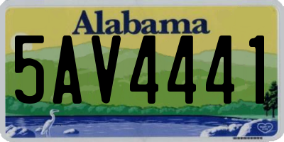 AL license plate 5AV4441