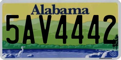AL license plate 5AV4442
