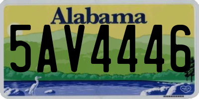 AL license plate 5AV4446