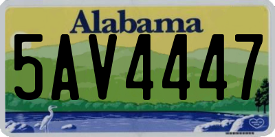 AL license plate 5AV4447