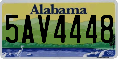 AL license plate 5AV4448