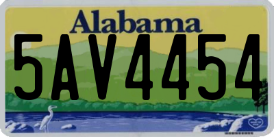 AL license plate 5AV4454