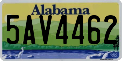 AL license plate 5AV4462