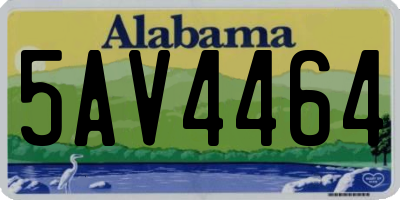 AL license plate 5AV4464