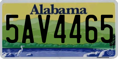 AL license plate 5AV4465
