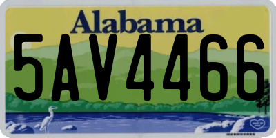 AL license plate 5AV4466
