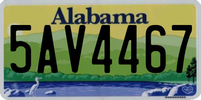 AL license plate 5AV4467