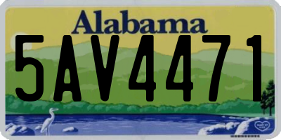 AL license plate 5AV4471