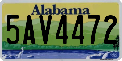 AL license plate 5AV4472