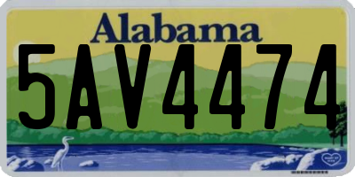 AL license plate 5AV4474