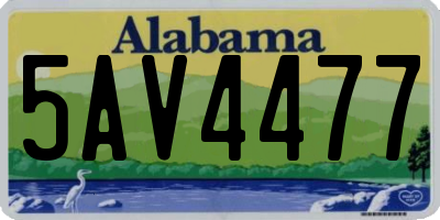 AL license plate 5AV4477