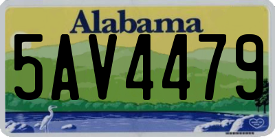 AL license plate 5AV4479