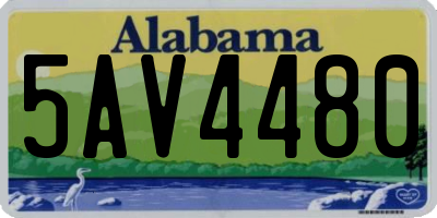 AL license plate 5AV4480