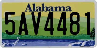 AL license plate 5AV4481