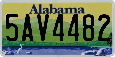 AL license plate 5AV4482