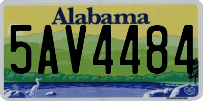 AL license plate 5AV4484