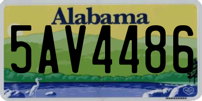 AL license plate 5AV4486