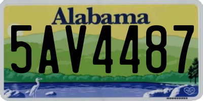 AL license plate 5AV4487