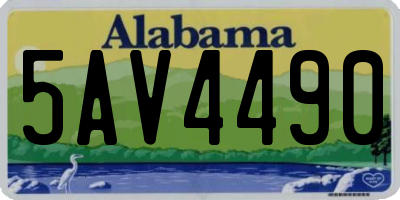 AL license plate 5AV4490