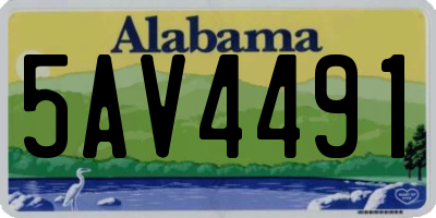 AL license plate 5AV4491