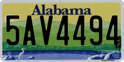 AL license plate 5AV4494