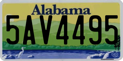 AL license plate 5AV4495