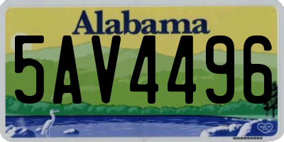 AL license plate 5AV4496