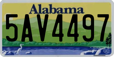 AL license plate 5AV4497