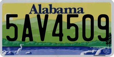 AL license plate 5AV4509