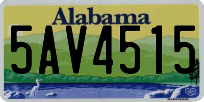 AL license plate 5AV4515