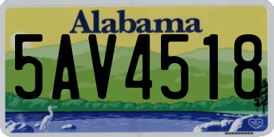 AL license plate 5AV4518