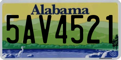 AL license plate 5AV4521