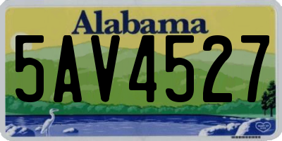 AL license plate 5AV4527