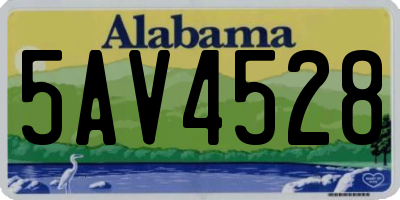 AL license plate 5AV4528